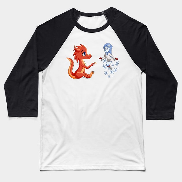 Fire and Ice - Friendship and Fantasy Baseball T-Shirt by Aleina928